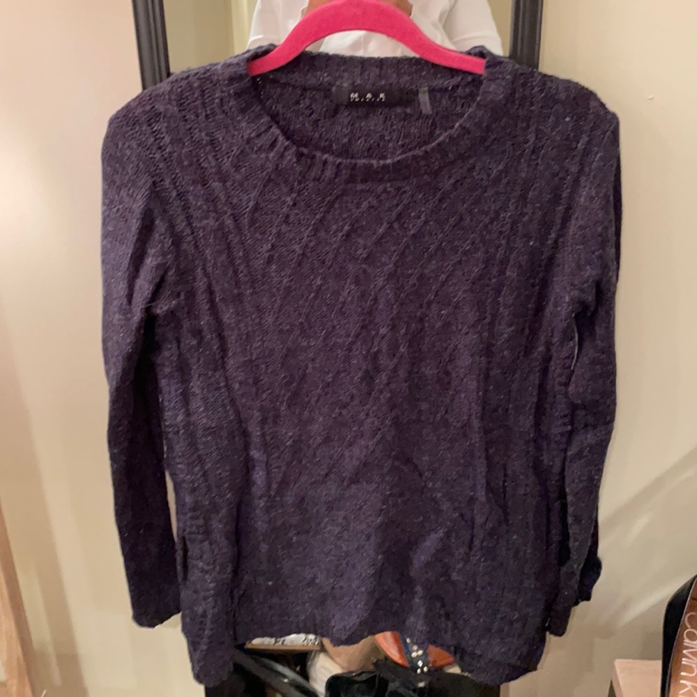 M A K Navy sweater